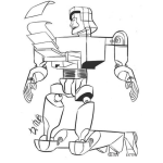 Dibujo para colorear Dibujo De Robot Fotocopiadora Xerox Para Pintar Y Colorear