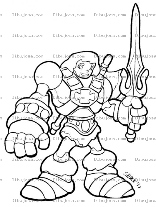Dibujo para colorear Caricatura De Heman Para Pintar Y Colorear