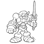 Dibujo para colorear Caricatura De Heman Para Pintar Y Colorear