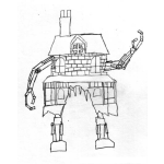 Dibujo para colorear Transformer Casa Para Pintar Y Colorear