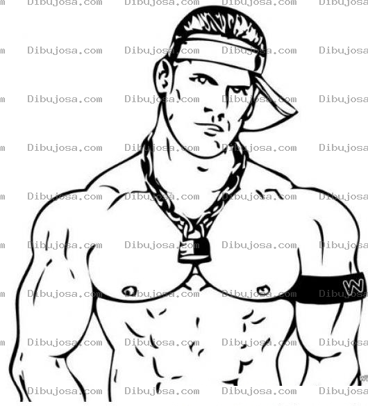 Dibujo para colorear Jhon Cena Coloring Page Para Pintar Y Colorear Dibujo De Jhoncena