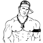 Dibujo para colorear Jhon Cena Coloring Page Para Pintar Y Colorear Dibujo De Jhoncena
