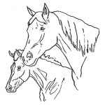 Dibujo para colorear Dibujo De Caballos En Caballeriza Para Pintar Y Colorear Caballerisa