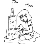 Dibujo para colorear Castillo de Arena para colorear