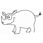 Dibujo para colorear Dibujo De Jabali Para Pintar Y Colorear