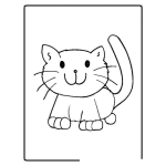 Dibujo para colorear colorear gato bebe