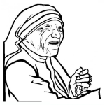 Dibujo para colorear Dibujo De La Madre Teresa De Calcuta Para Pintar Y Colorear