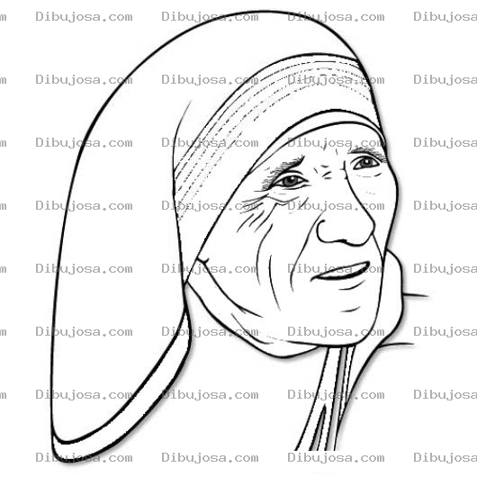 Dibujo para colorear Madreteresadecalcuta Para Pintar Y Colorear
