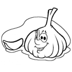 Dibujo para colorear Dibujo De Ajo Con La Nariz Tapada Para Pintar Y Colorear
