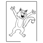 Dibujo para colorear colorear gato lobo