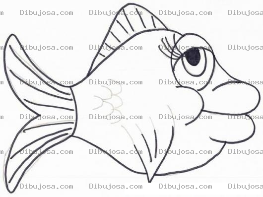 Dibujo para colorear Dibujo De Pescadita Para Pintar Y Colorear