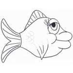 Dibujo para colorear Dibujo De Pescadita Para Pintar Y Colorear