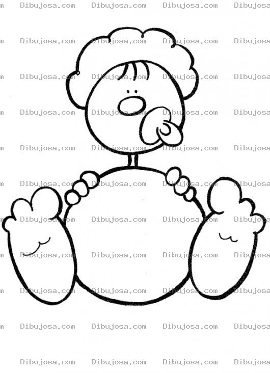 Dibujo para colorear Dibujo De Bebe Gordito Guaton Y Panson Para Pintar Y Colorear