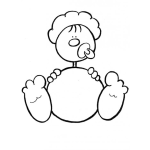 Dibujo para colorear Dibujo De Bebe Gordito Guaton Y Panson Para Pintar Y Colorear