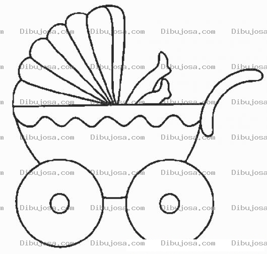Dibujo para colorear Dibujo De Carruaje De Bebe Para Pintar Y Colorear