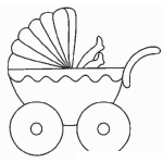 Dibujo para colorear Dibujo De Carruaje De Bebe Para Pintar Y Colorear
