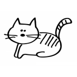 Dibujo para colorear colorear dibujo de un gato