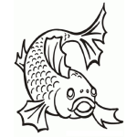 Dibujo para colorear Dibujo De Pescado Con Escamas Para Pintar Y Colorear