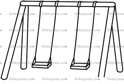 Dibujo para colorear Dibujo De 2 Columpios Para Pintar Y Colorear