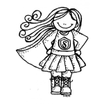 Dibujo para colorear Dibujo De Super Nina Para Pintar Y Colorear A Supernina