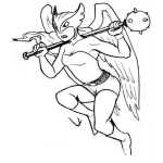 Dibujo para colorear Dibujo De Birdgirl Para Pintar Y Colorear A Chica Pajaro Novia De Birdman