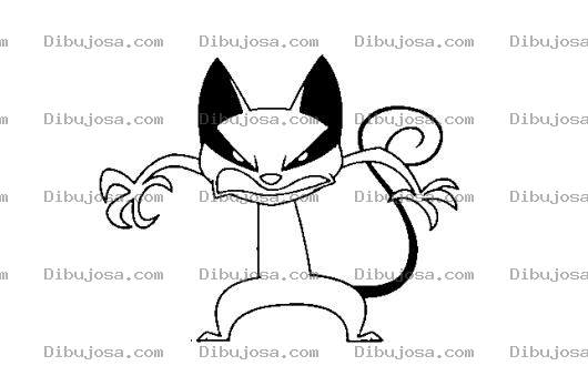 Dibujo para colorear Dibujo De Gato Furioso Para Colorear