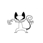 Dibujo para colorear Dibujo De Gato Furioso Para Colorear