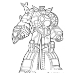 Dibujo para colorear Robot De Ower Rangers Para Pintar Y Colorear