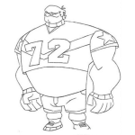 Dibujo para colorear Dibujo De Jugador De Futbol Americano Gordo Para Pintar Y Colorear
