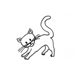 Dibujo para colorear Pintar Gato tiernito