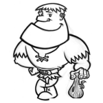 Dibujo para colorear Dibujo De Beisbolista Jurasico Para Pintar Y Colorear