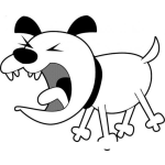Dibujo para colorear Dibujo De Perrito Ladrador Para Imprimir Y Colorear