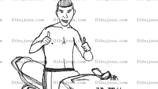 Dibujo para colorear Dibujo De Chico En Moto Racing Para Pintar Y Colorear
