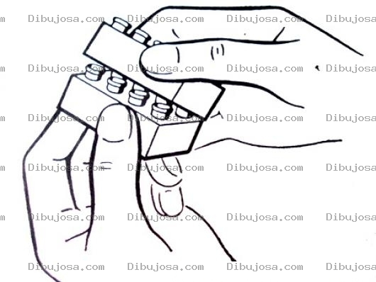 Dibujo para colorear Dibujos Manos Jugando Legos Para Pintar Y Colorear