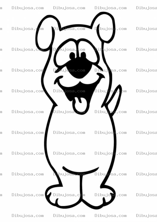 Dibujo para colorear colorear un perro amigable