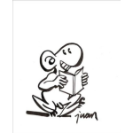 Dibujo para colorear Dibujo Del Raton Juan Leyendo Un Libro Para Pintar Y Colorear