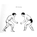 Dibujo para colorear Dibujo De Lucha Grecoromana Para Pintar Y Colorear Peleadores En Guardia