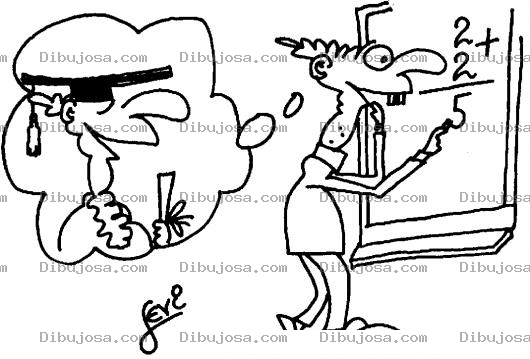 Dibujo para colorear Dibujo De Estudiante Que No Sabe Sumar Para Sonando con graduarse Pintar Y Colorear