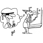 Dibujo para colorear Dibujo De Estudiante Que No Sabe Sumar Para Sonando con graduarse Pintar Y Colorear