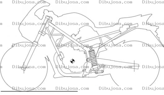 Dibujo para colorear Dibujo De Moto Racing Para Pintar Y Colorear