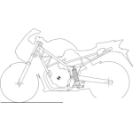 Dibujo para colorear Dibujo De Moto Racing Para Pintar Y Colorear