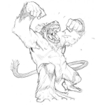 Dibujo para colorear Dibujo De Leon Gorila Para Pintar Y Colorear