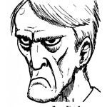Dibujo para colorear Cara Larga Y Enojada Para Pintar Y Colorear