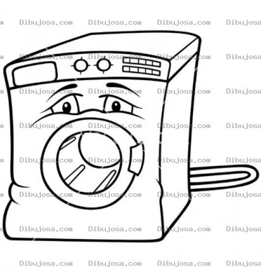 Dibujo para colorear Maquina Secadora De Ropa Para Pintar Y Colorear