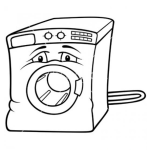 Dibujo para colorear Maquina Secadora De Ropa Para Pintar Y Colorear