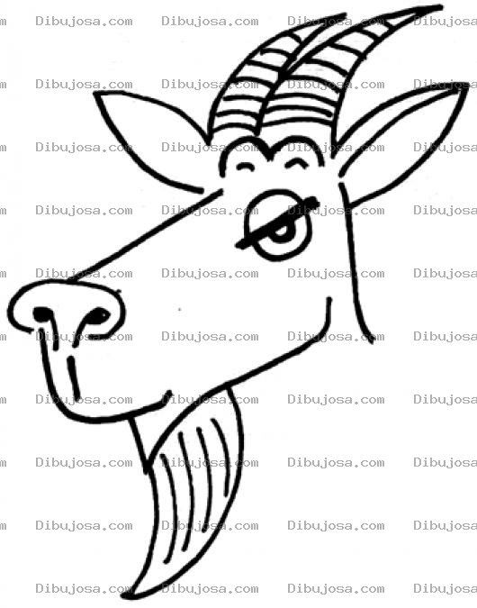 Dibujo para colorear Dibujo De Chivo Con Barbita Para Pintar Y Colorear Barba De Chivo