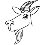 Dibujo para colorear Dibujo De Chivo Con Barbita Para Pintar Y Colorear Barba De Chivo