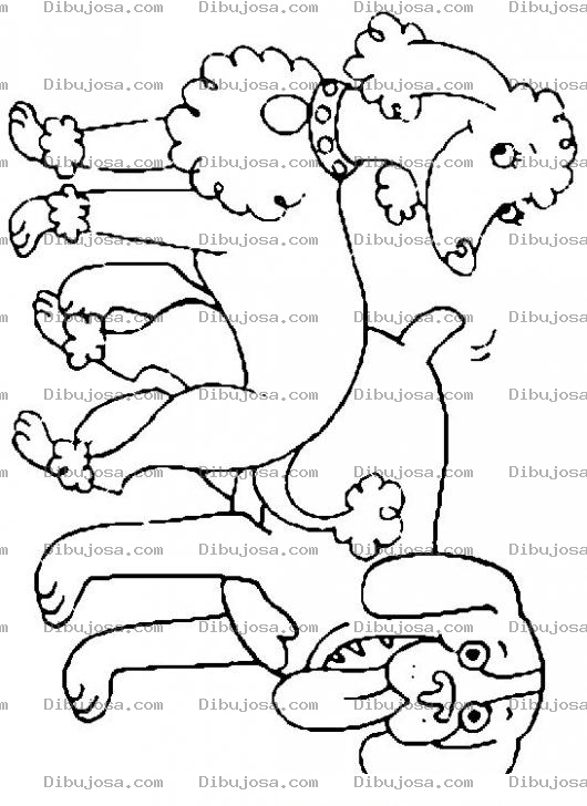 Dibujo para colorear Colorear Perros enamorados