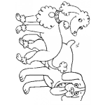 Dibujo para colorear Colorear Perros enamorados