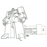 Dibujo para colorear Colorear Transformer edificio